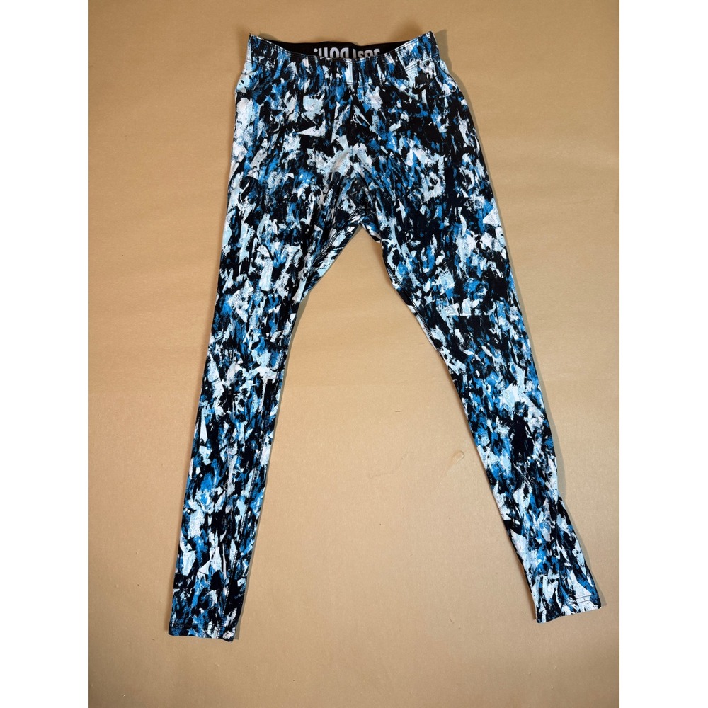 Nike Just Do It Leggings Activewear Yoga Running Tights‎ Blue Print Small